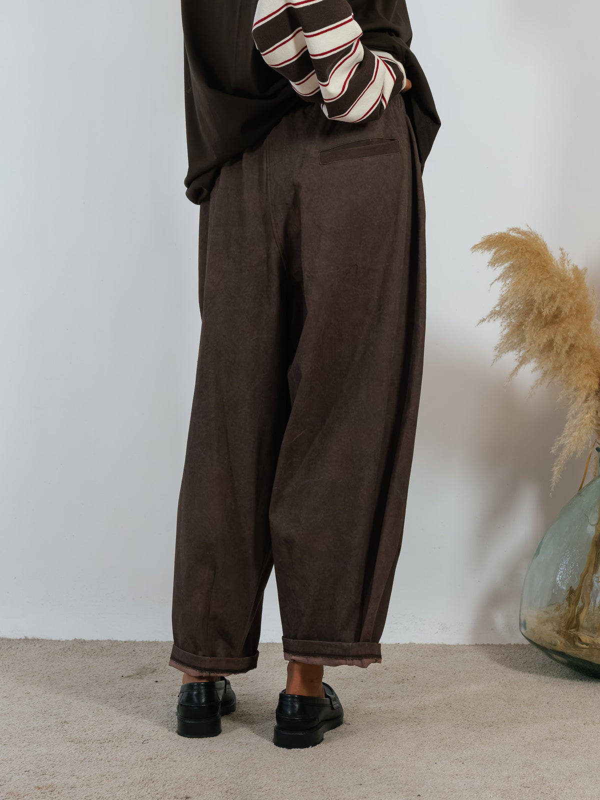 Pantalone Balloon Denim Kostumn1 Cioccolato