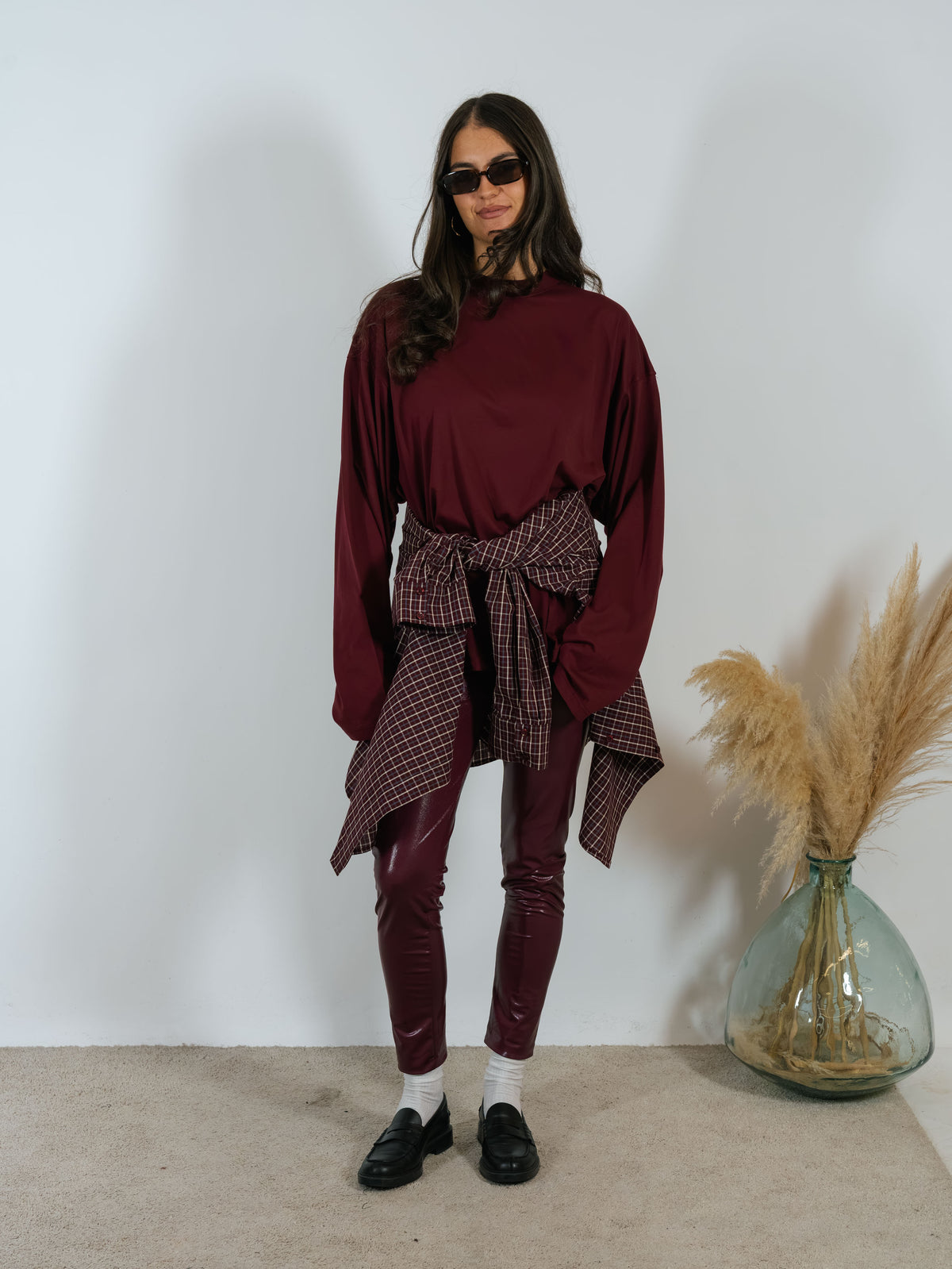 Leggings Spalmato Kostumn1 Borgogna