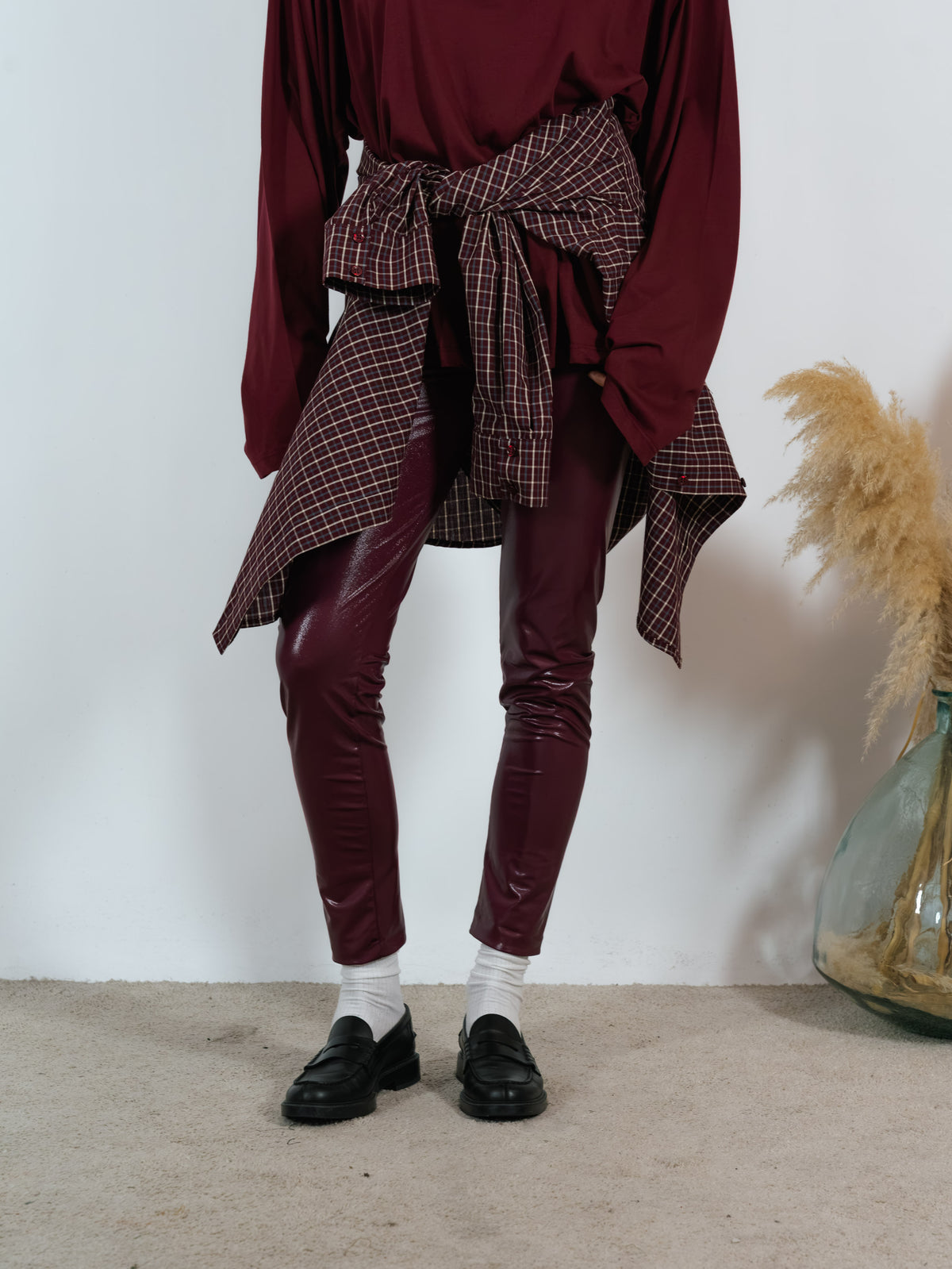 Leggings Spalmato Kostumn1 Borgogna