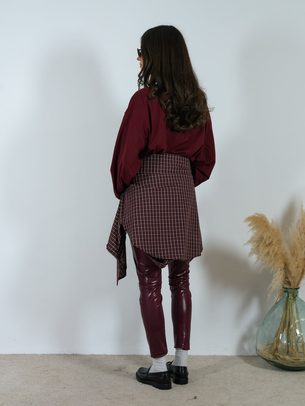 Leggings Spalmato Kostumn1 Borgogna