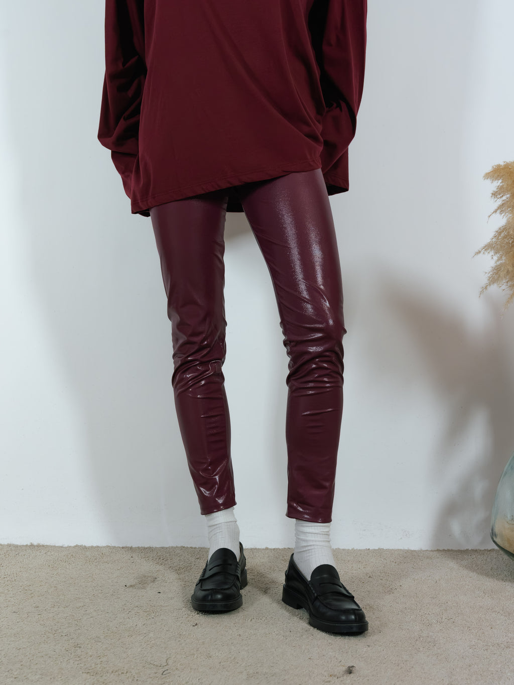 Leggings Spalmato Kostumn1 Borgogna