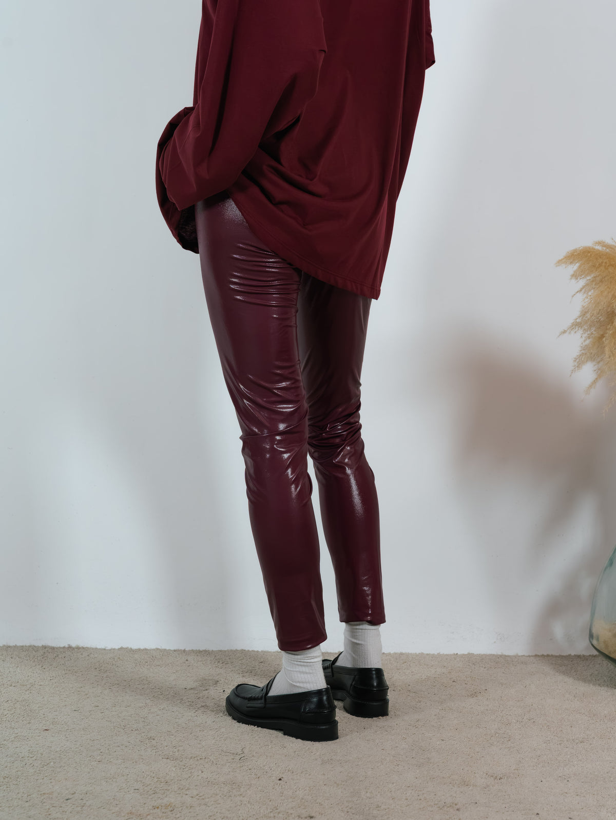 Leggings Spalmato Kostumn1 Borgogna