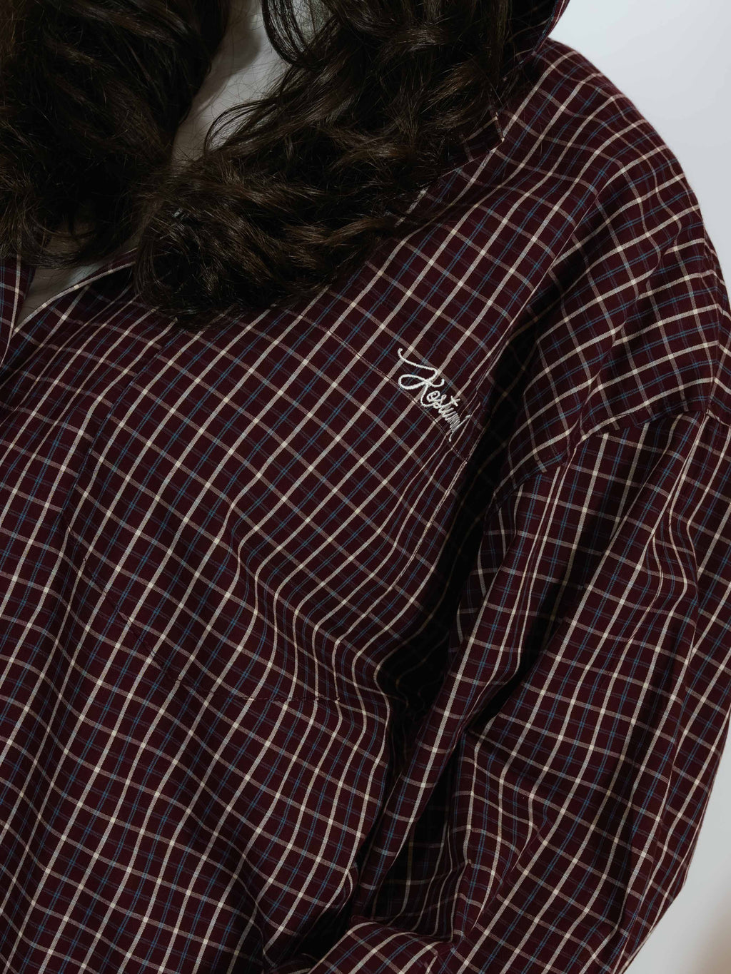 Camicia Check Cappuccio Kostumn1 Borgogna