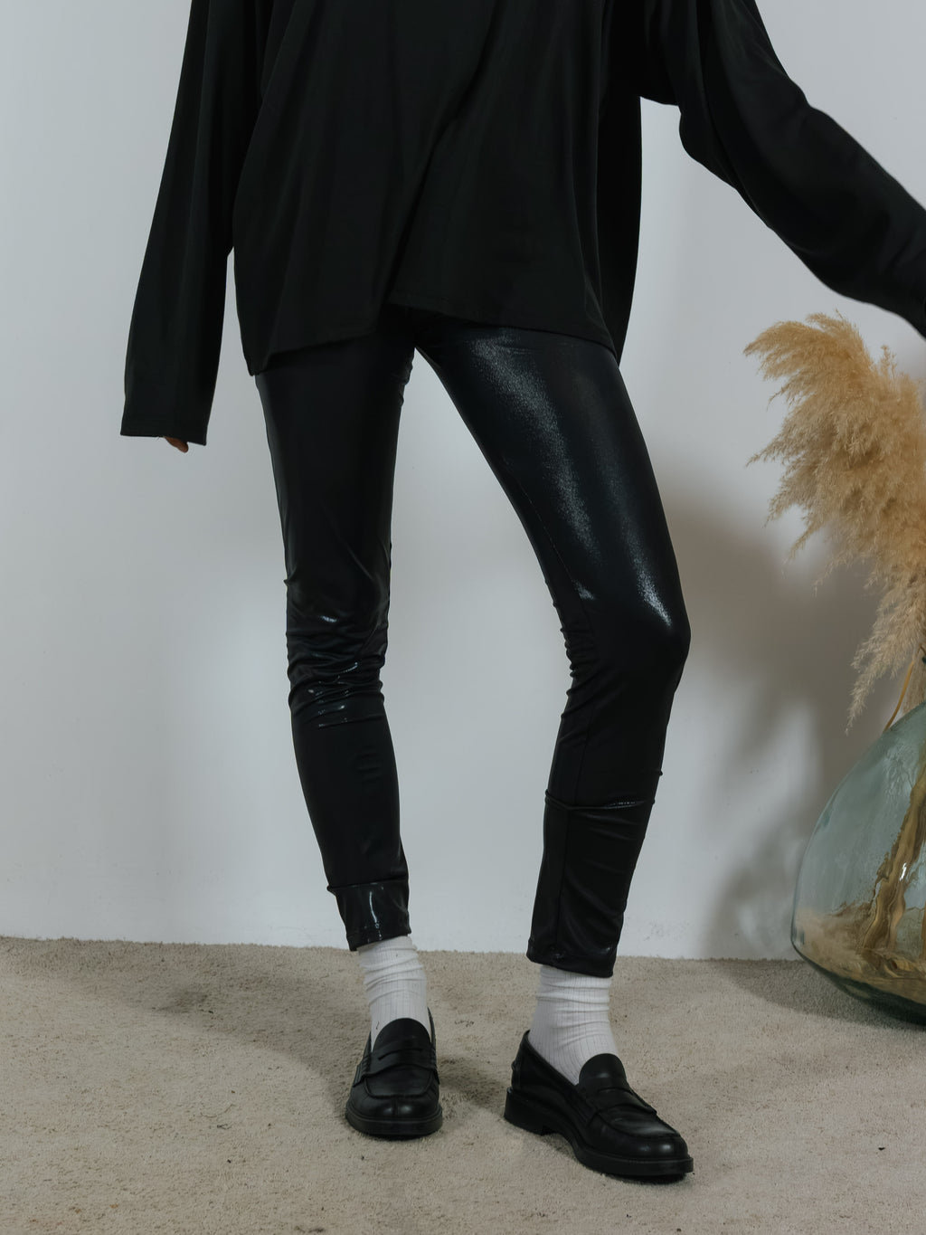 Leggings Spalmato Kostumn1 Nero