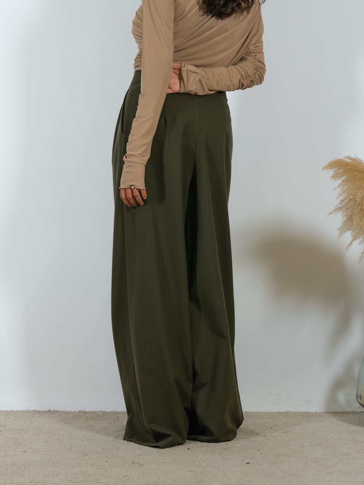 Pantalone Pinces Gessato Kostumn1 Militare