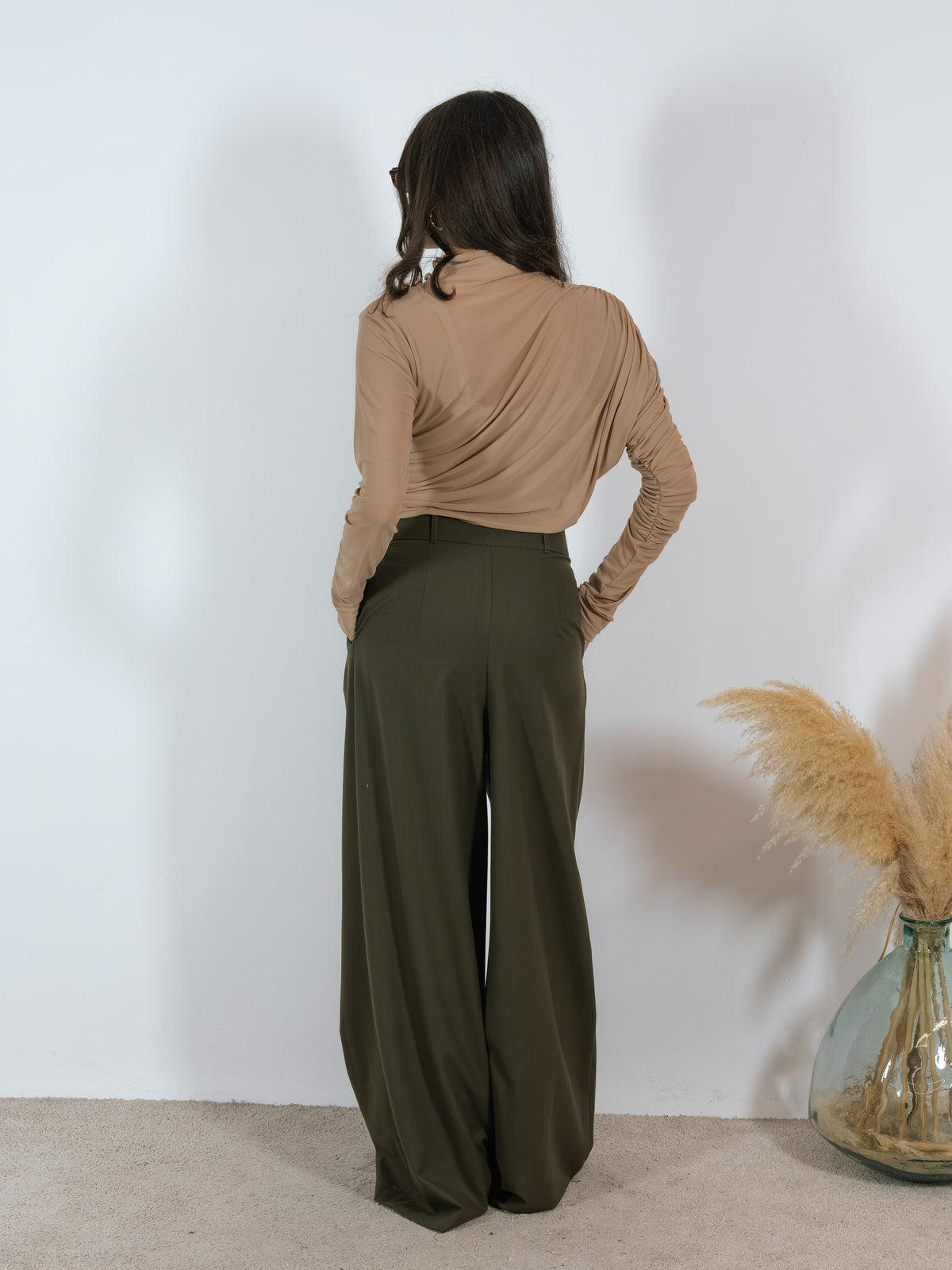 Pantalone Pinces Gessato Kostumn1 Militare