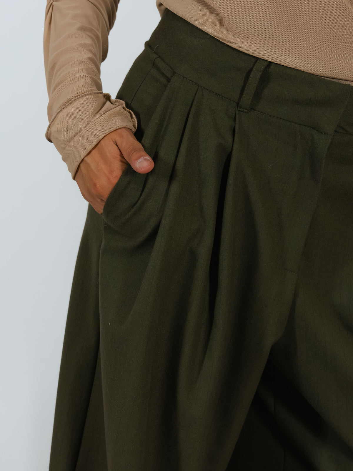 Pantalone Pinces Gessato Kostumn1 Militare