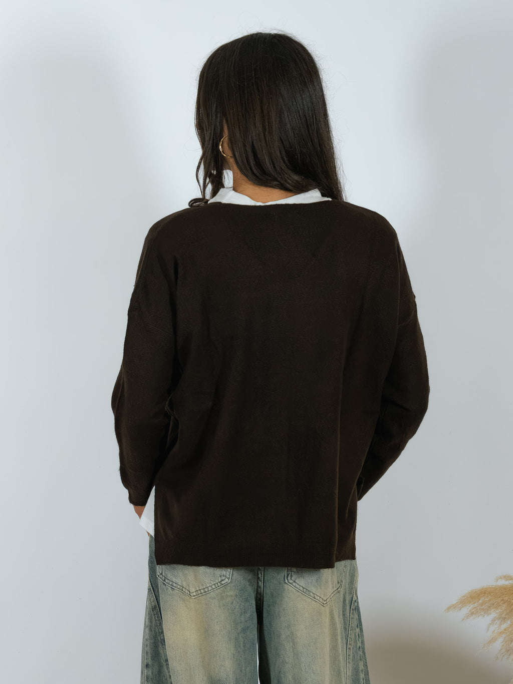 Maglia Scollo V YouDecide Cioccolato