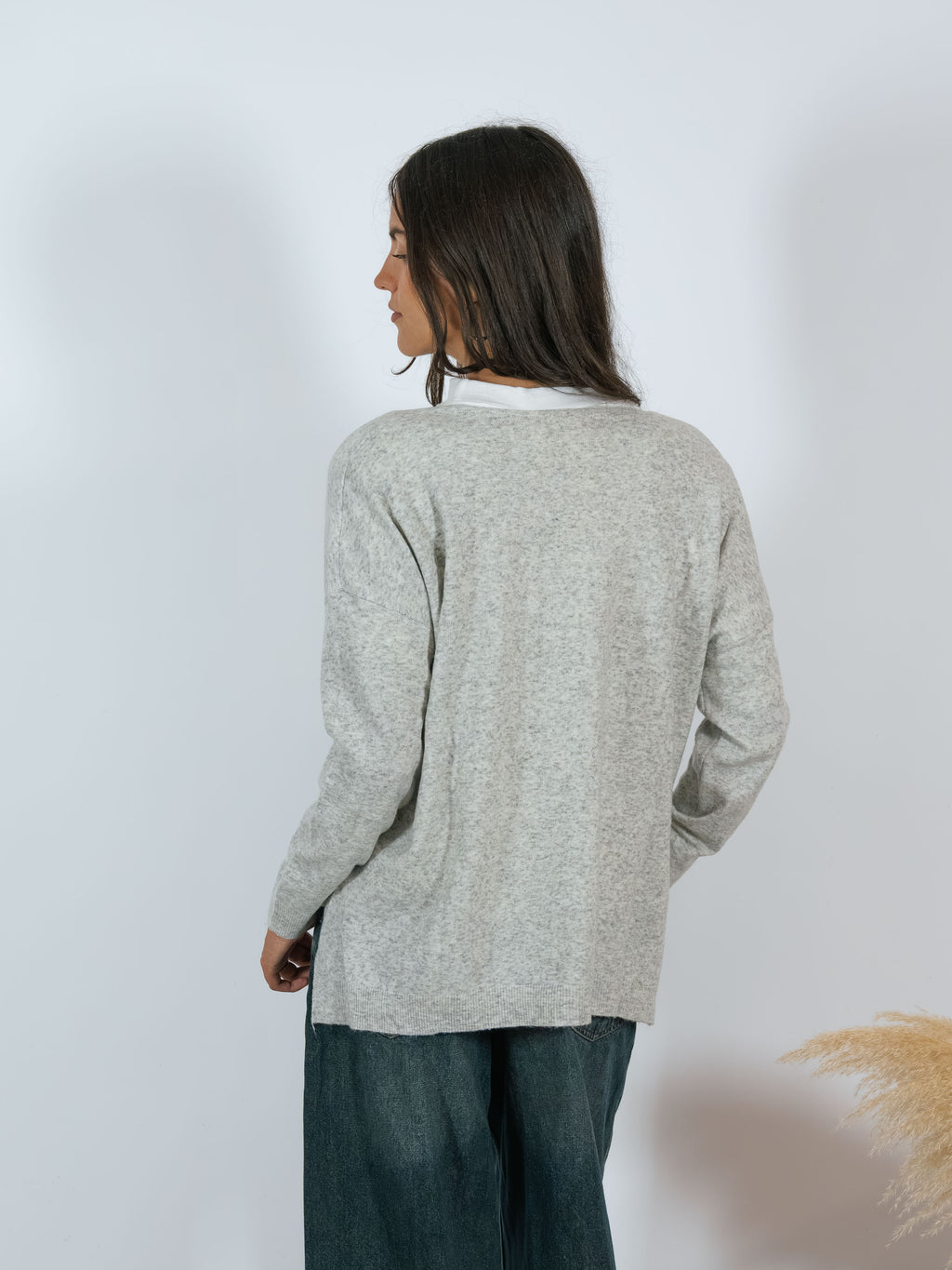 Maglia Scollo V YouDecide Grigio Melange