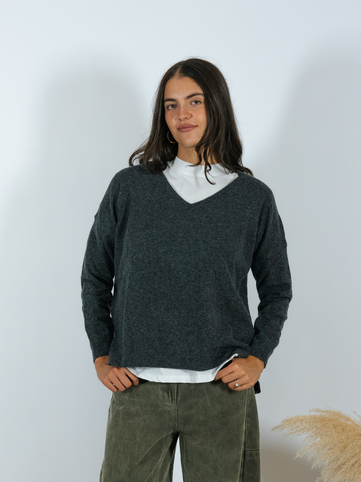Maglia Scollo V YouDecide Antracite