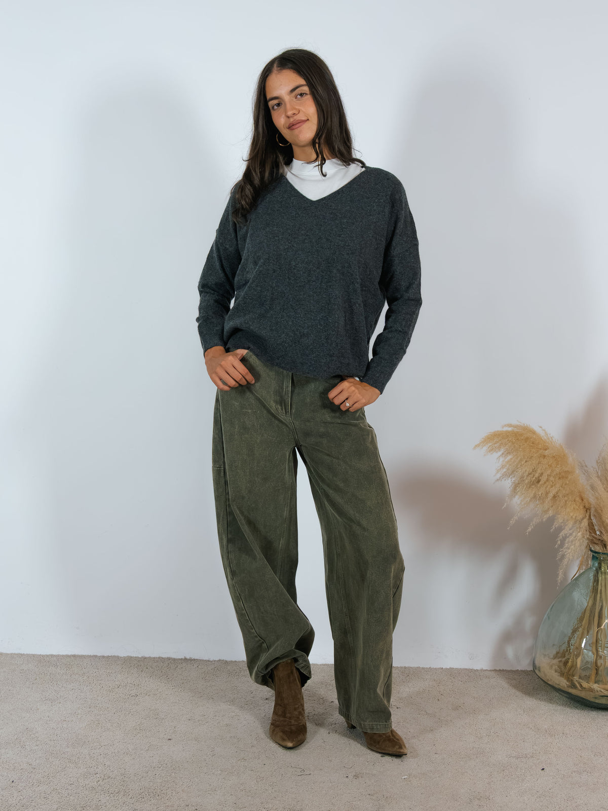 Maglia Scollo V YouDecide Antracite