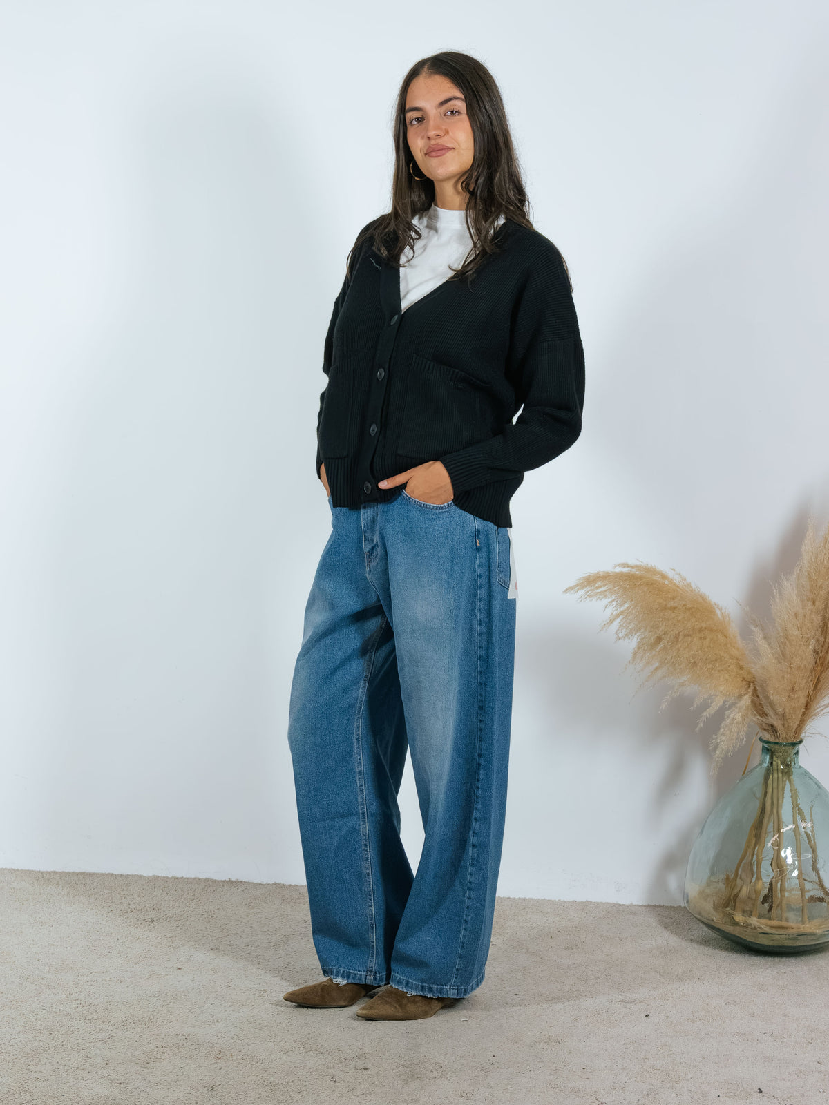 Jeans Papavero Boyfriend Kontatto Blu Medio