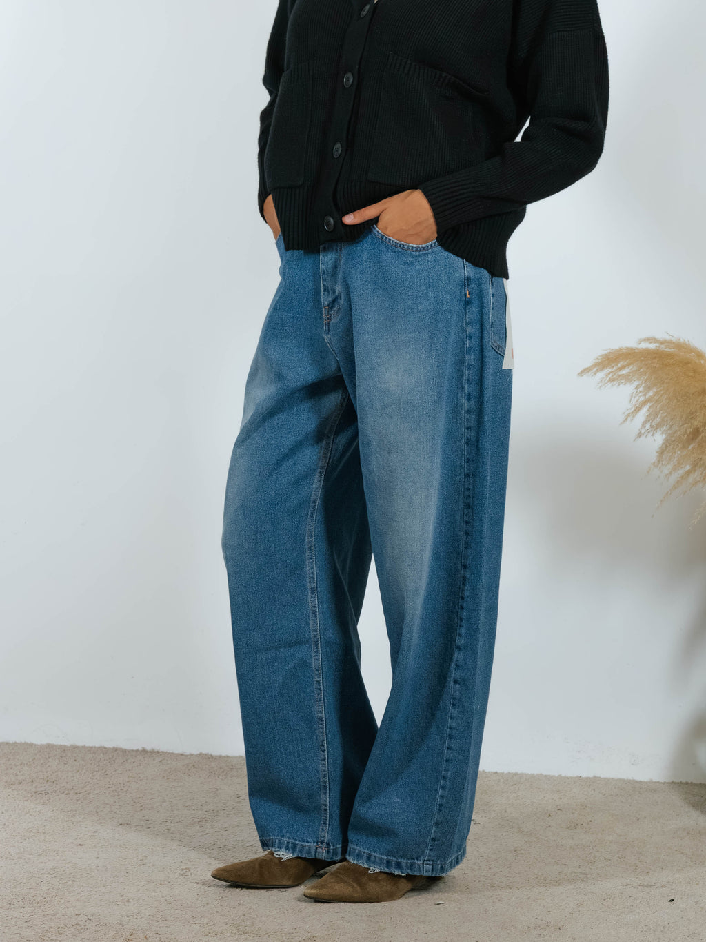 Jeans Papavero Boyfriend Kontatto Blu Medio