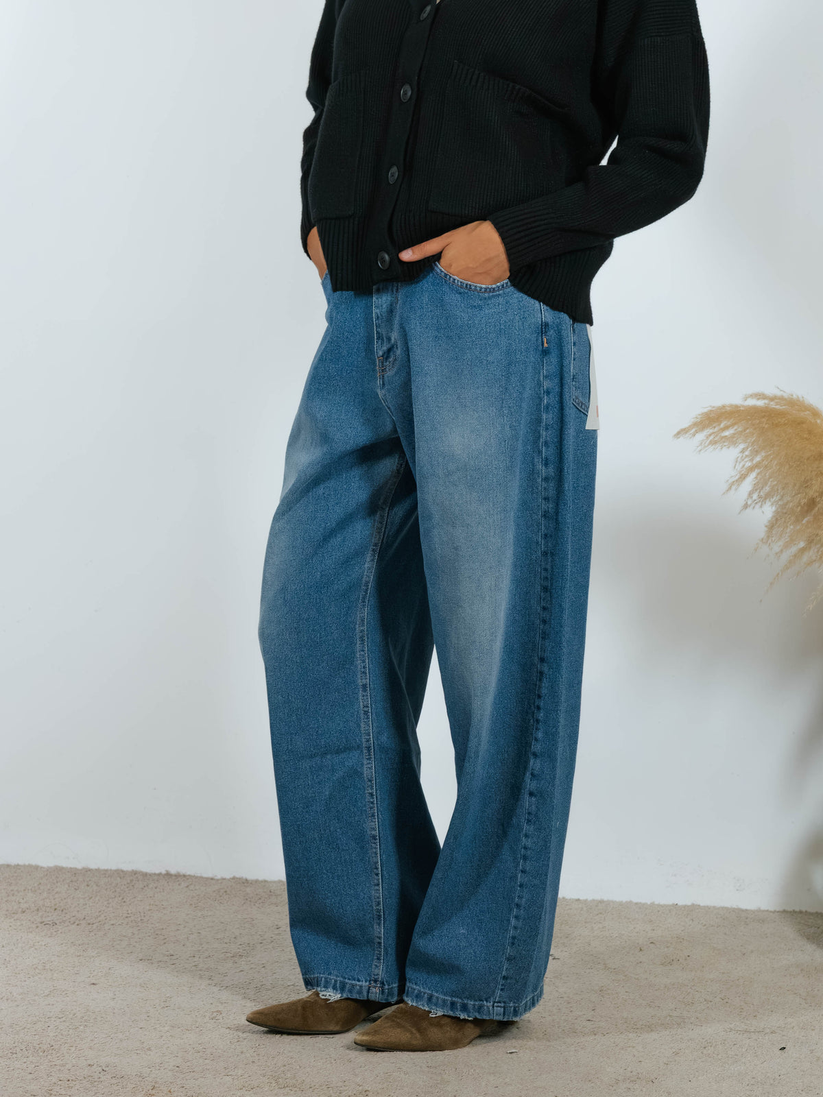 Jeans Papavero Boyfriend Kontatto Blu Medio