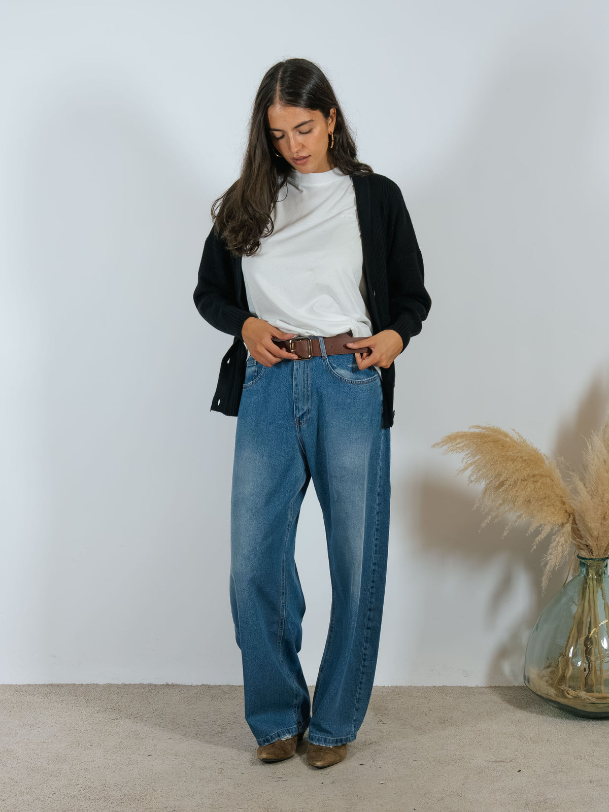 Jeans Papavero Boyfriend Kontatto Blu Medio