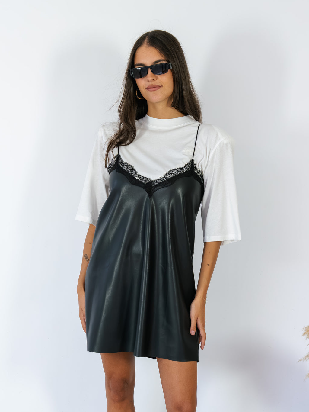 Abito Lingerie Leather Nero Kostumn1
