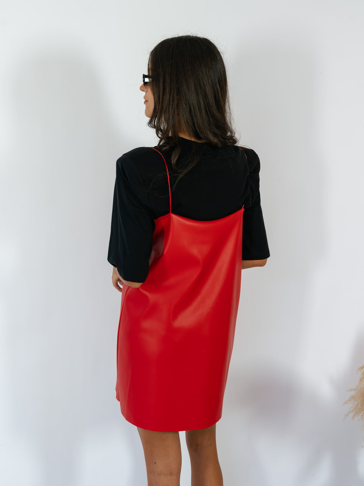 Abito Lingerie Leather Rosso Kostumn1