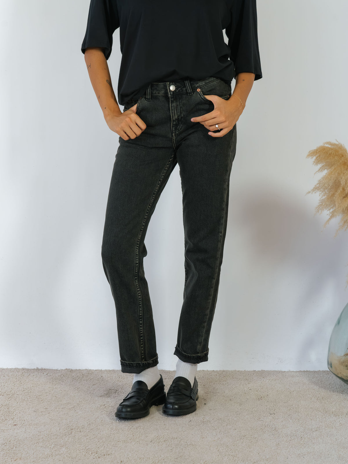 Jeans Mod. Straw Sigaretta Nero Dr.Denim