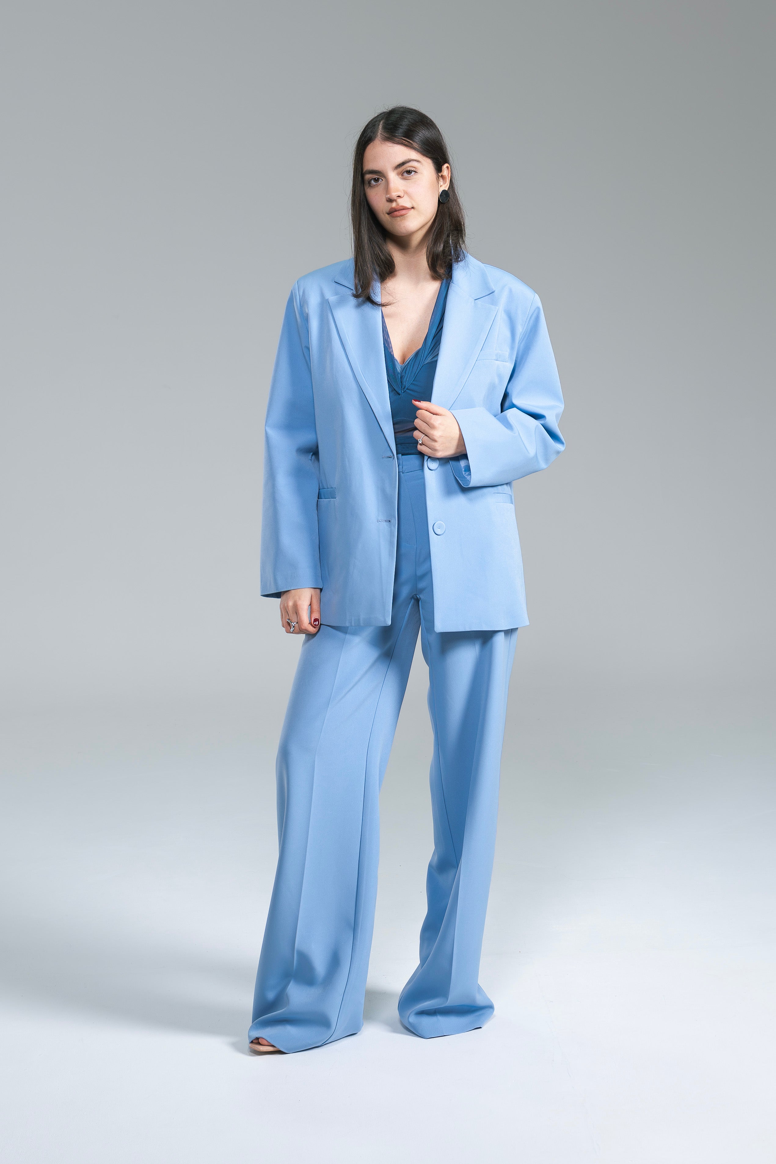 Blazer Oversize Elegance Azzurro Kostumn1