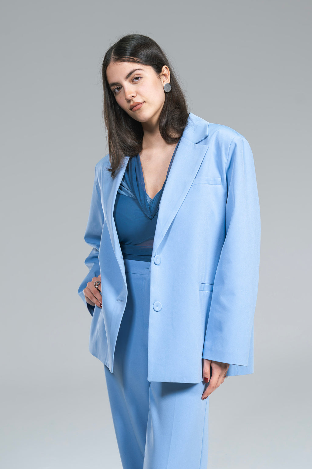 Blazer Oversize Elegance Azzurro Kostumn1