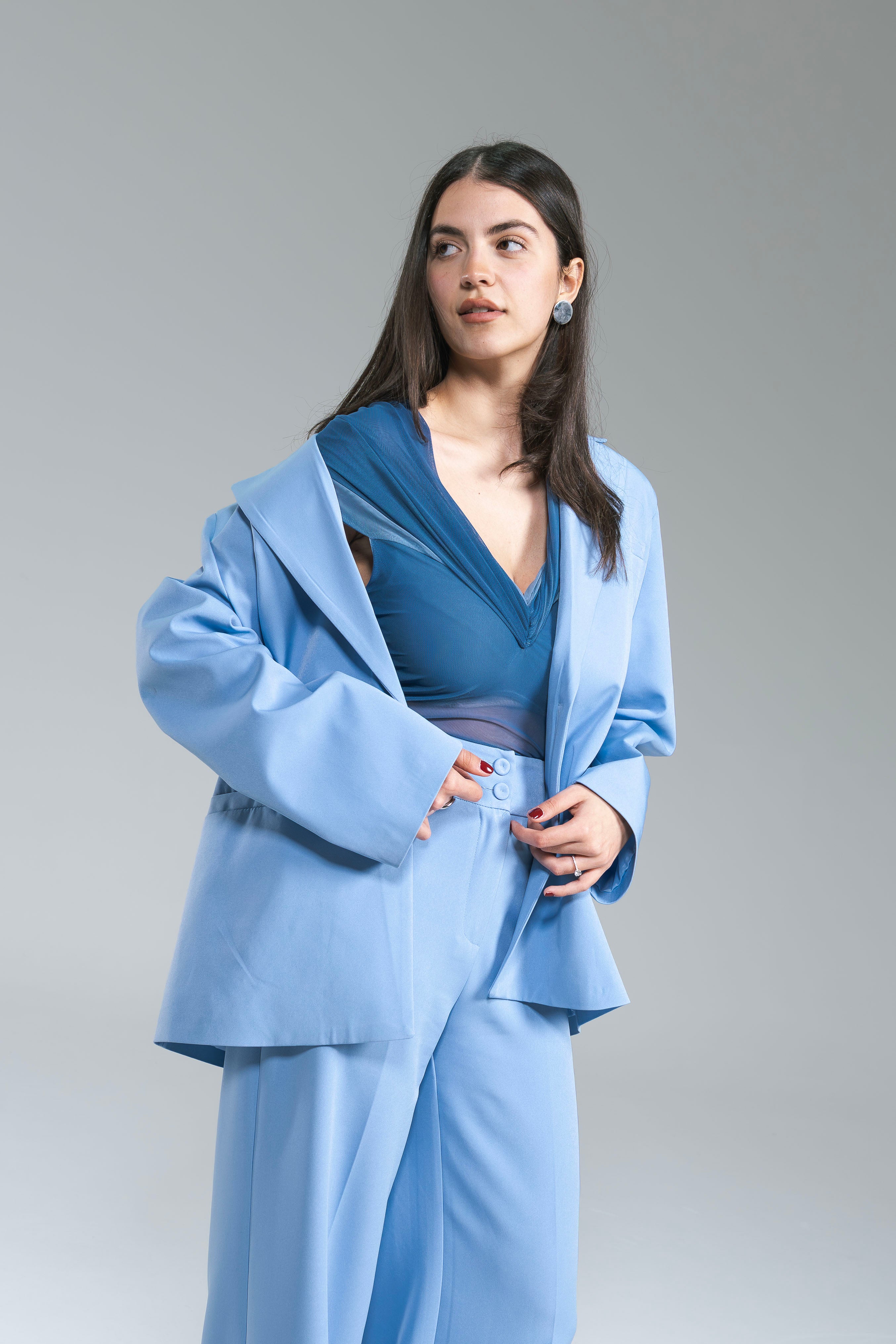 Blazer Oversize Elegance Azzurro Kostumn1