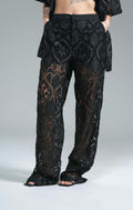 Pantalone Pizzo Nero Glamorous