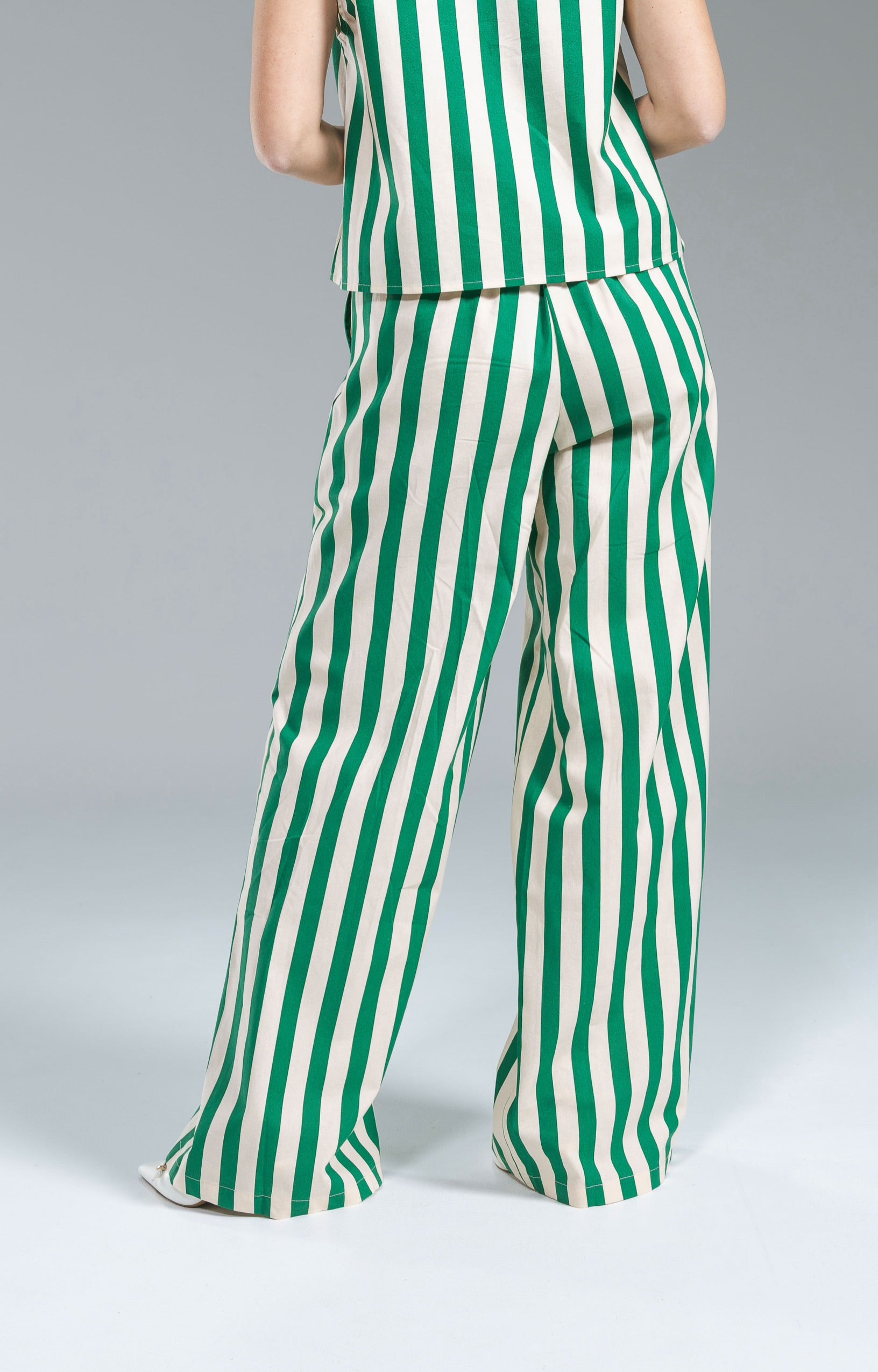 Pantalone Riga Verde Cotton Compania Fantastica