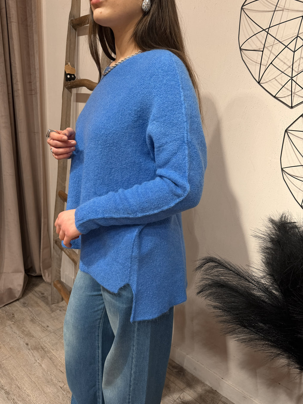 Maxi Maglione Scollo Barca Kontatto +Colori