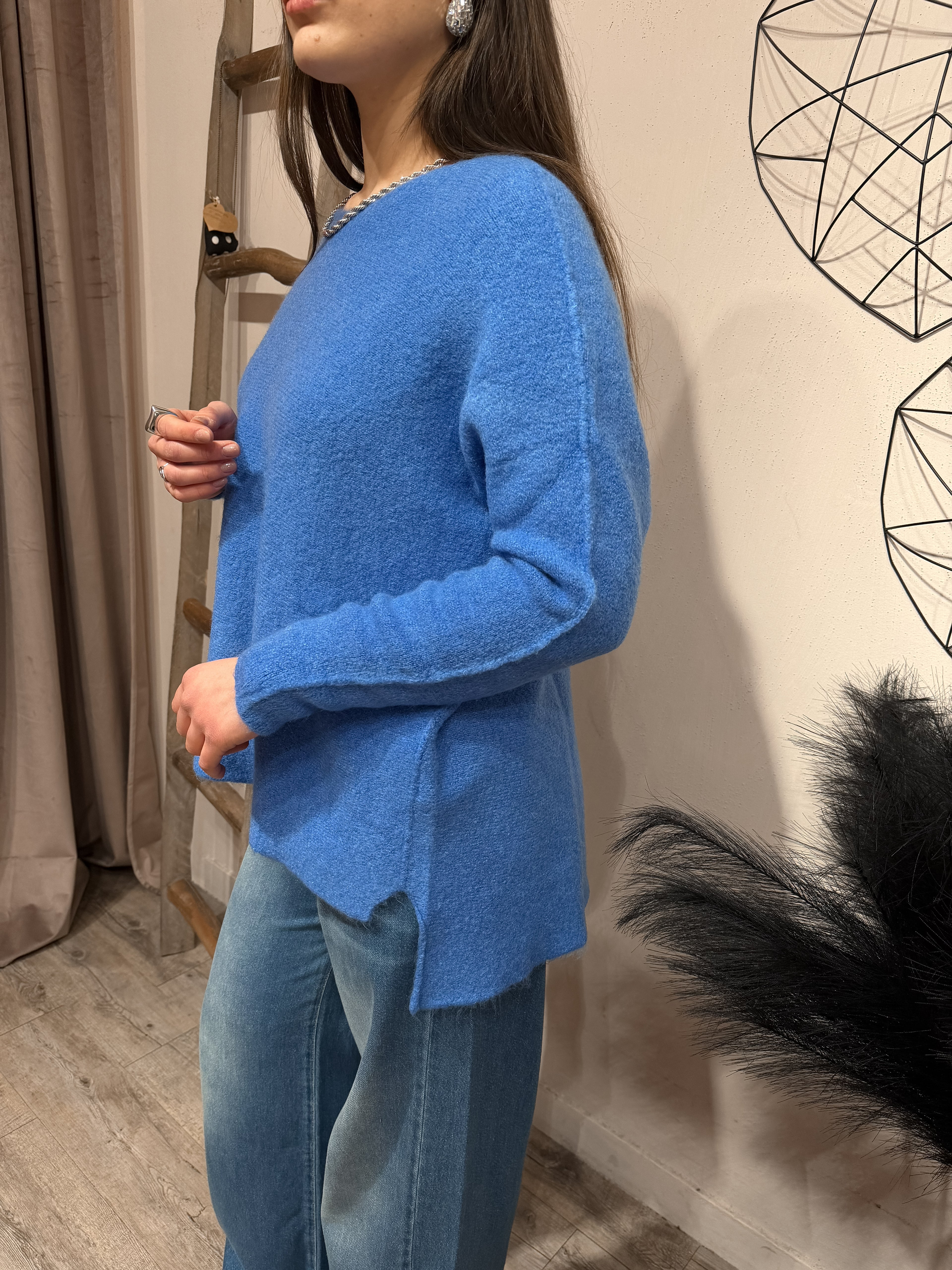 Maxi Maglione Scollo Barca Kontatto +Colori