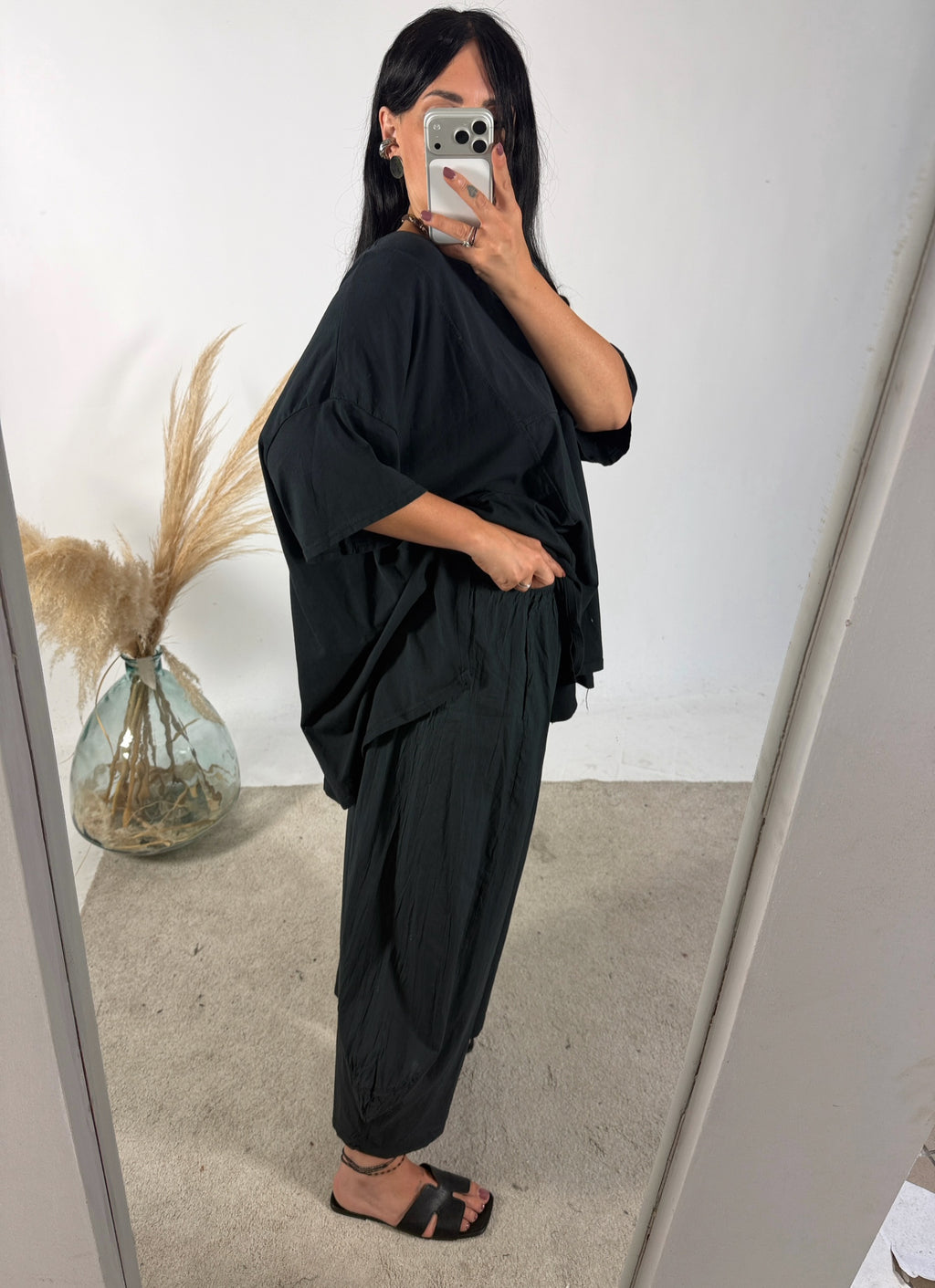 Pantalone Barbara Cotone Nero