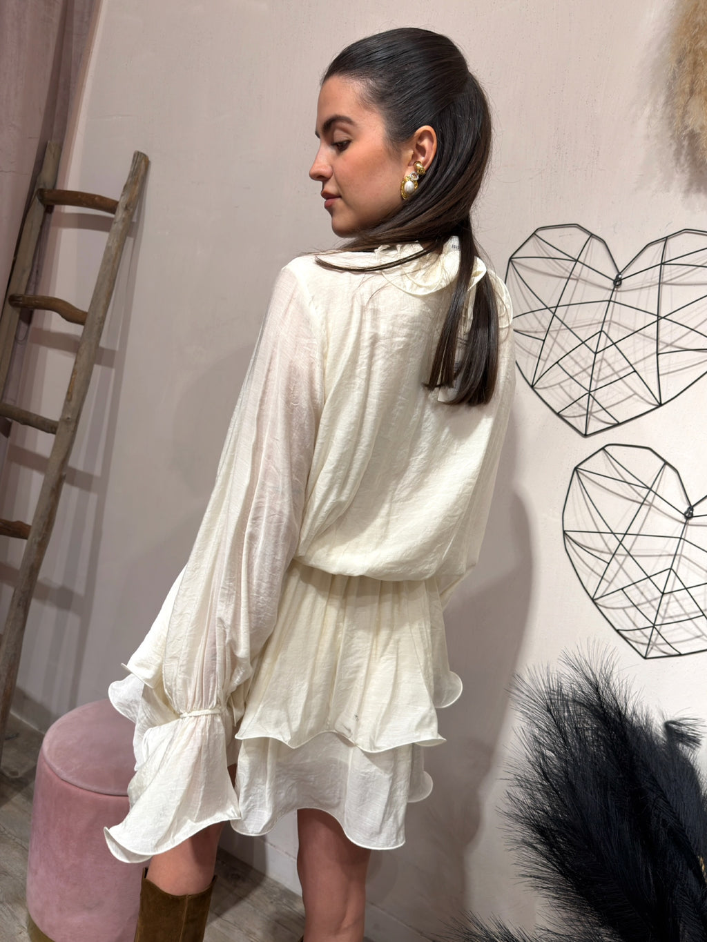 Abito Rouches Crema YouDecide