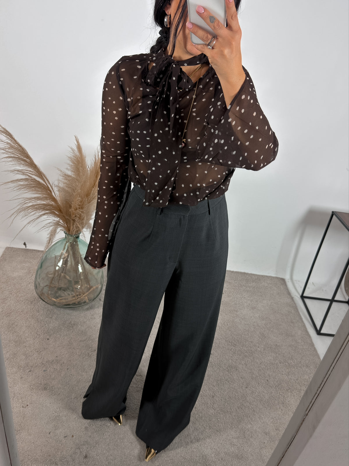 Pantalone Palazzo Man Piombo Glamorous