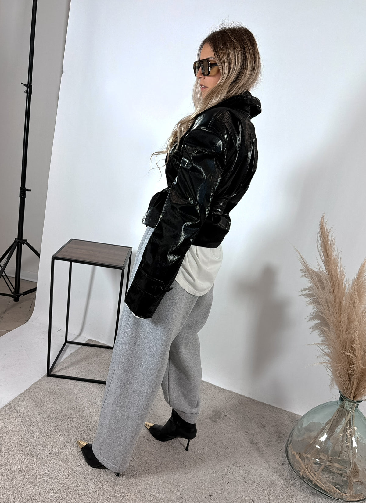 Giacca Imbottita Glossy Nero Kostumn1
