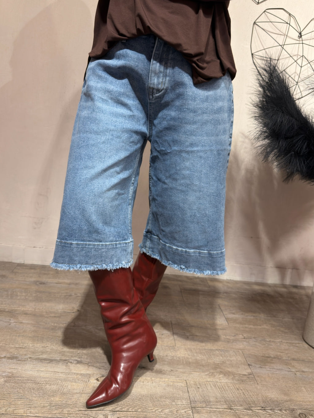 Bermuda Denim Sfrangiato Blu Medio YouDecide