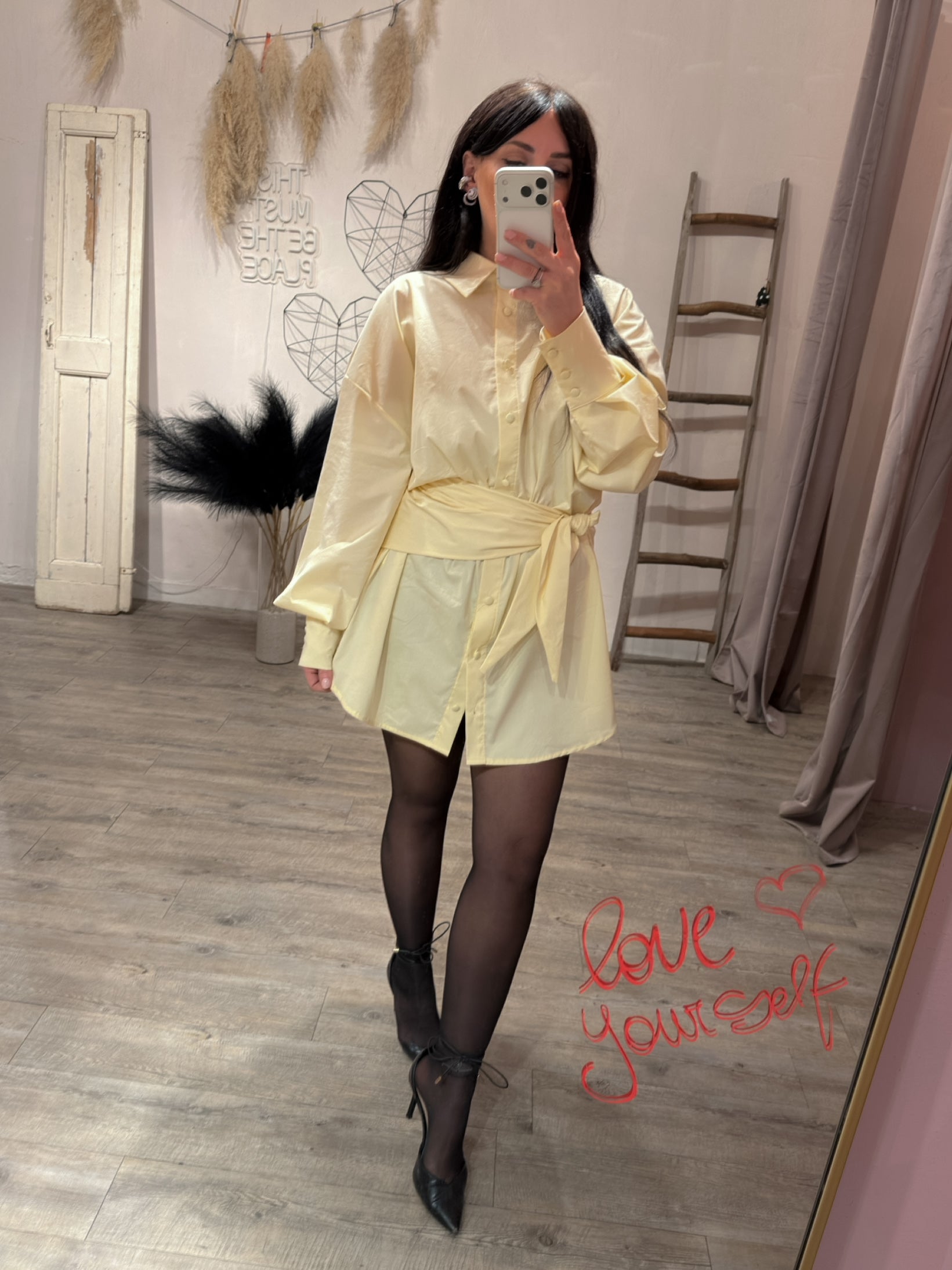 Abito Chemisier Giallo Burro Kostumn1