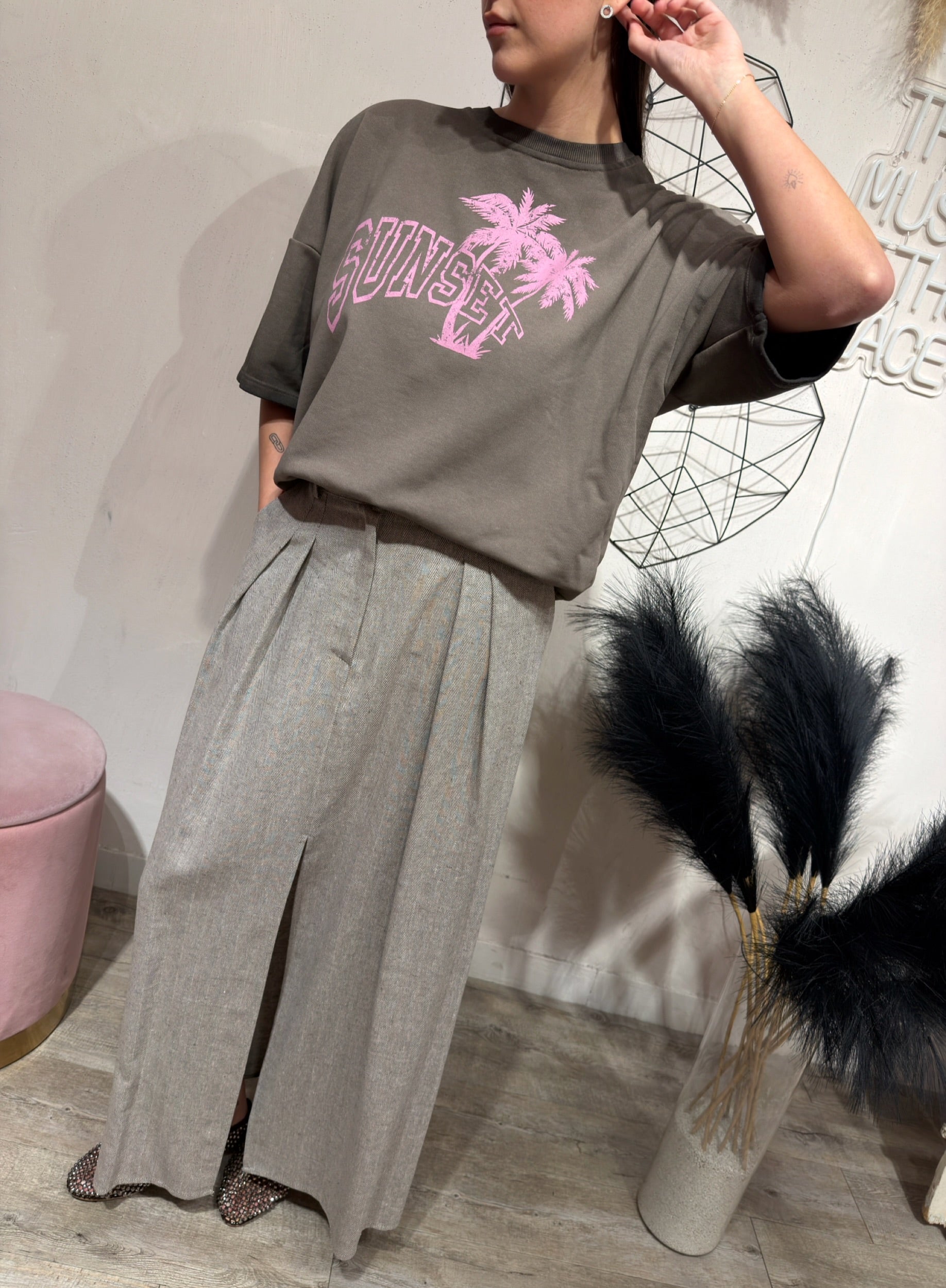 T-shirt in Felpa Moro Kontatto