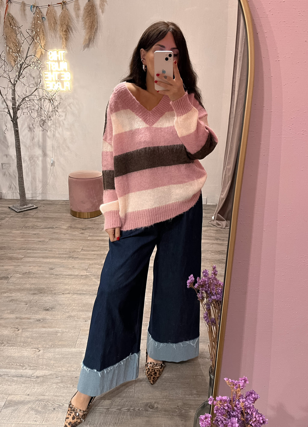 Jeans Stretch Risvolto B/Scuro Miranda