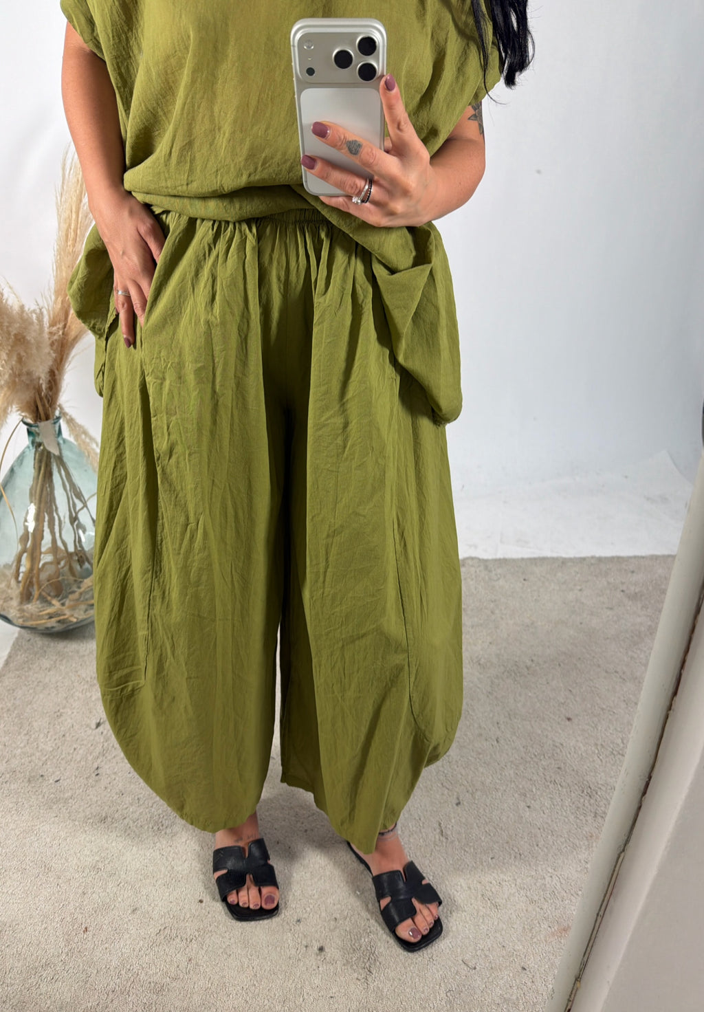 Pantalone Barbara Cotone Olio