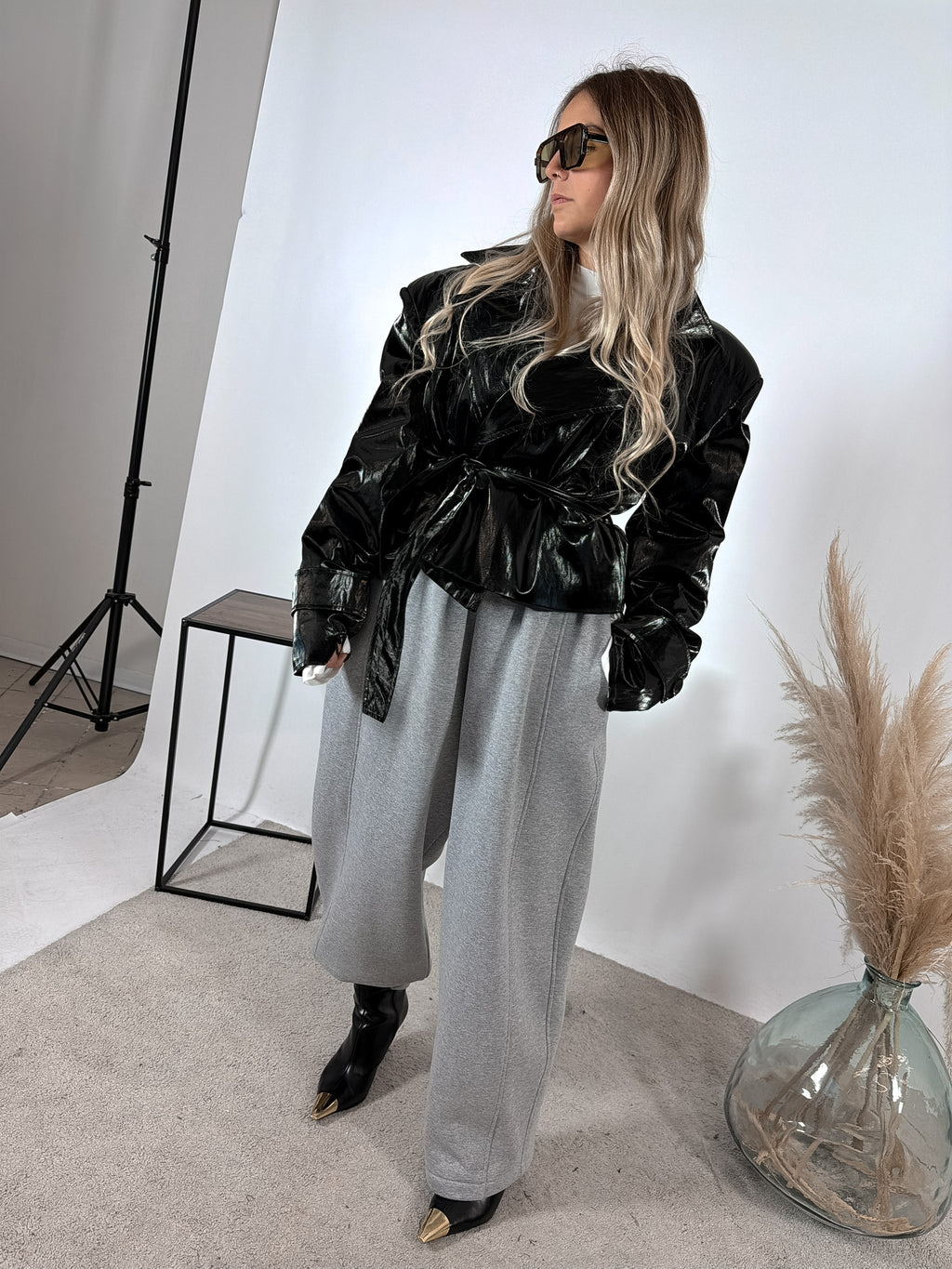 Giacca Imbottita Glossy Nero Kostumn1