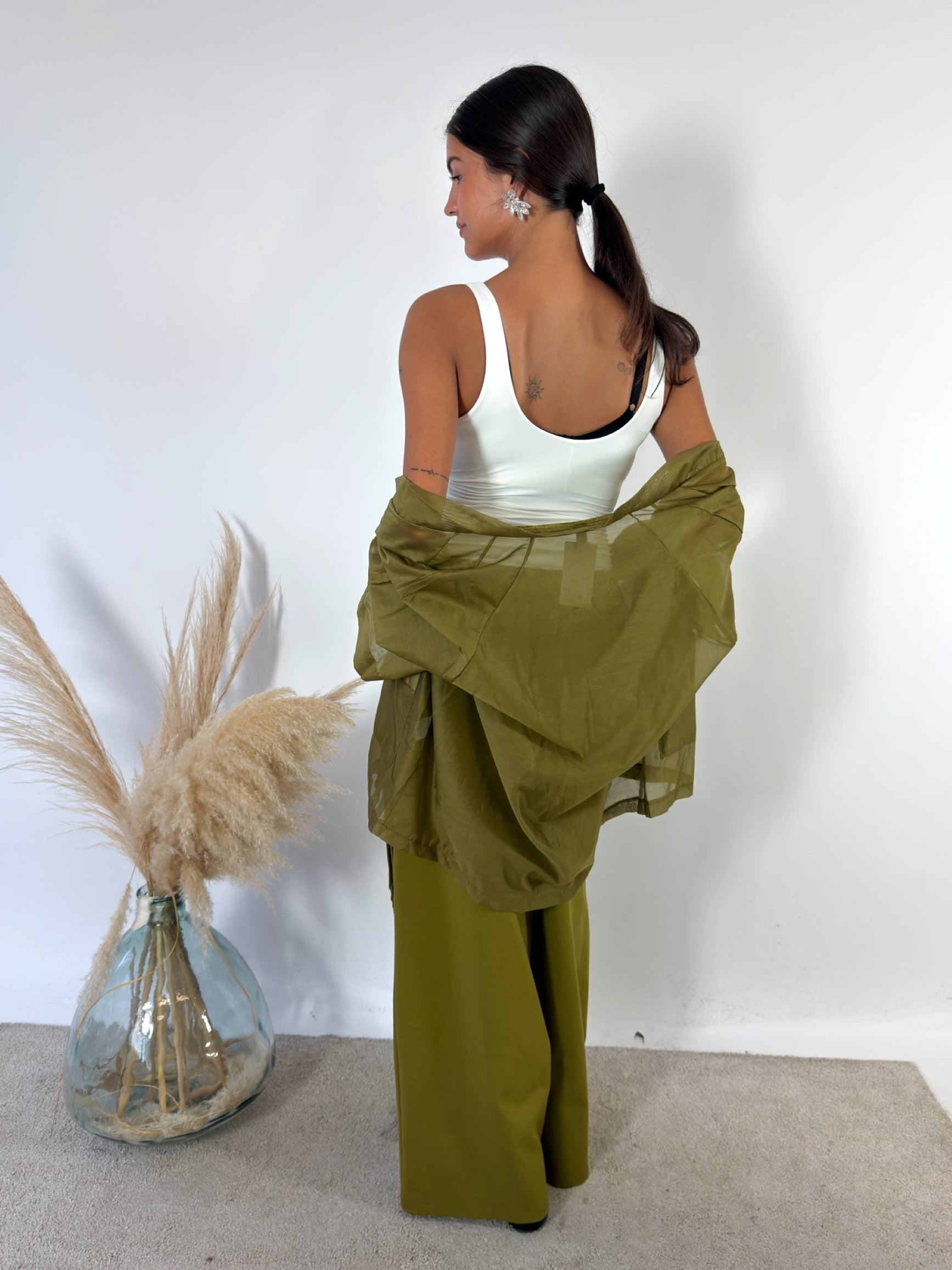 Camicia Kimono Waffle Olio