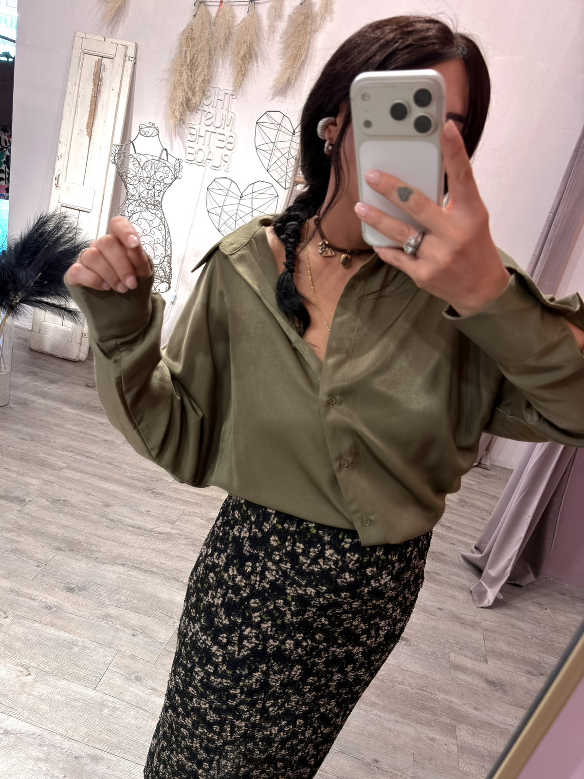 Camicia Satinata Olio Wild Pony