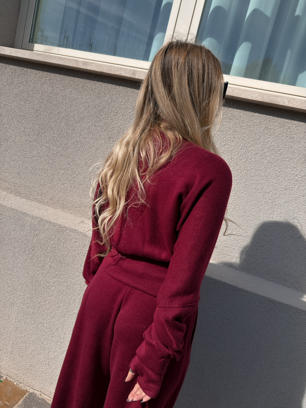 Felpa Zip Maja Borgogna Kostumn1