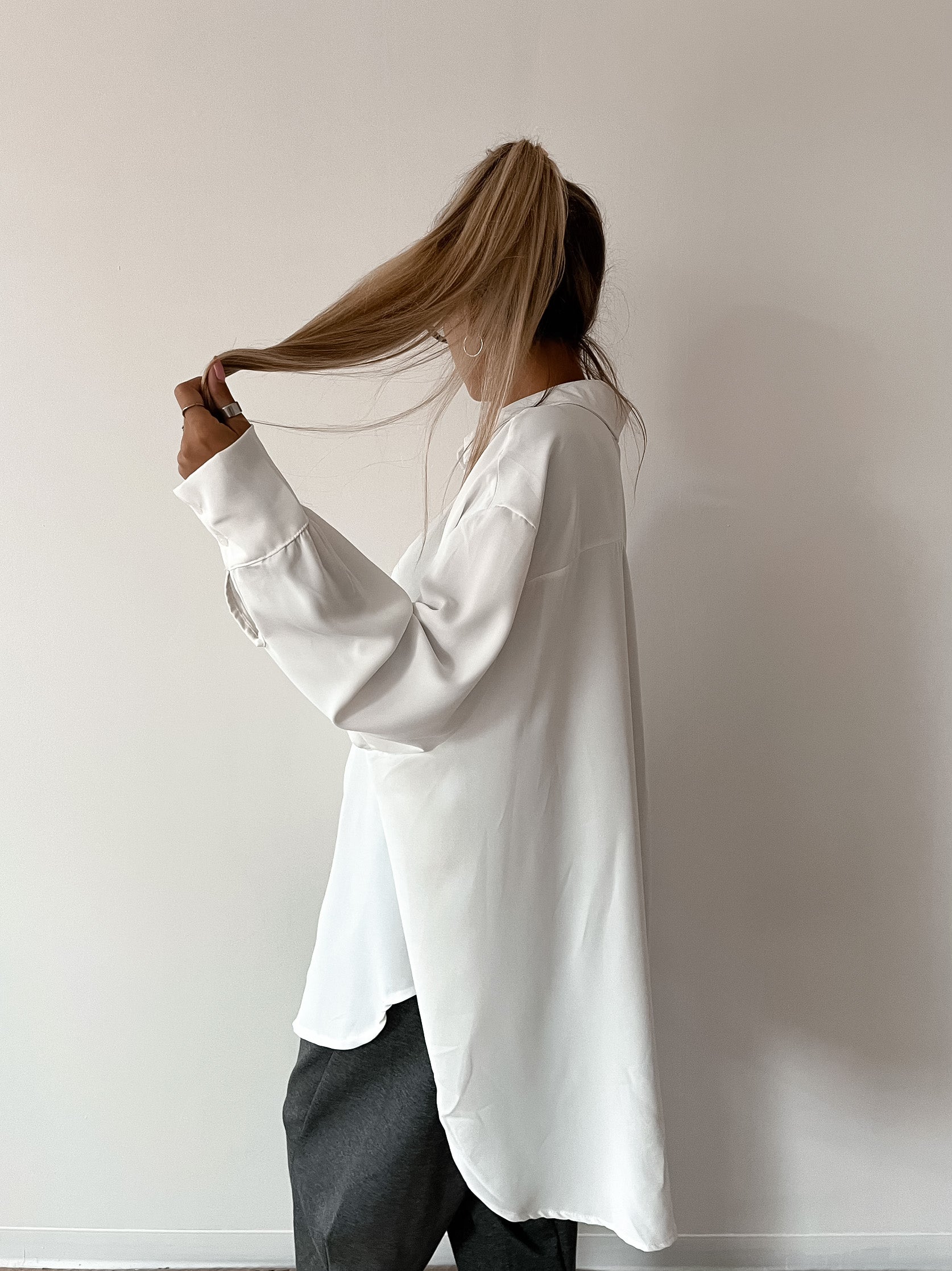 Maxi Camicia Drusilla Bianco