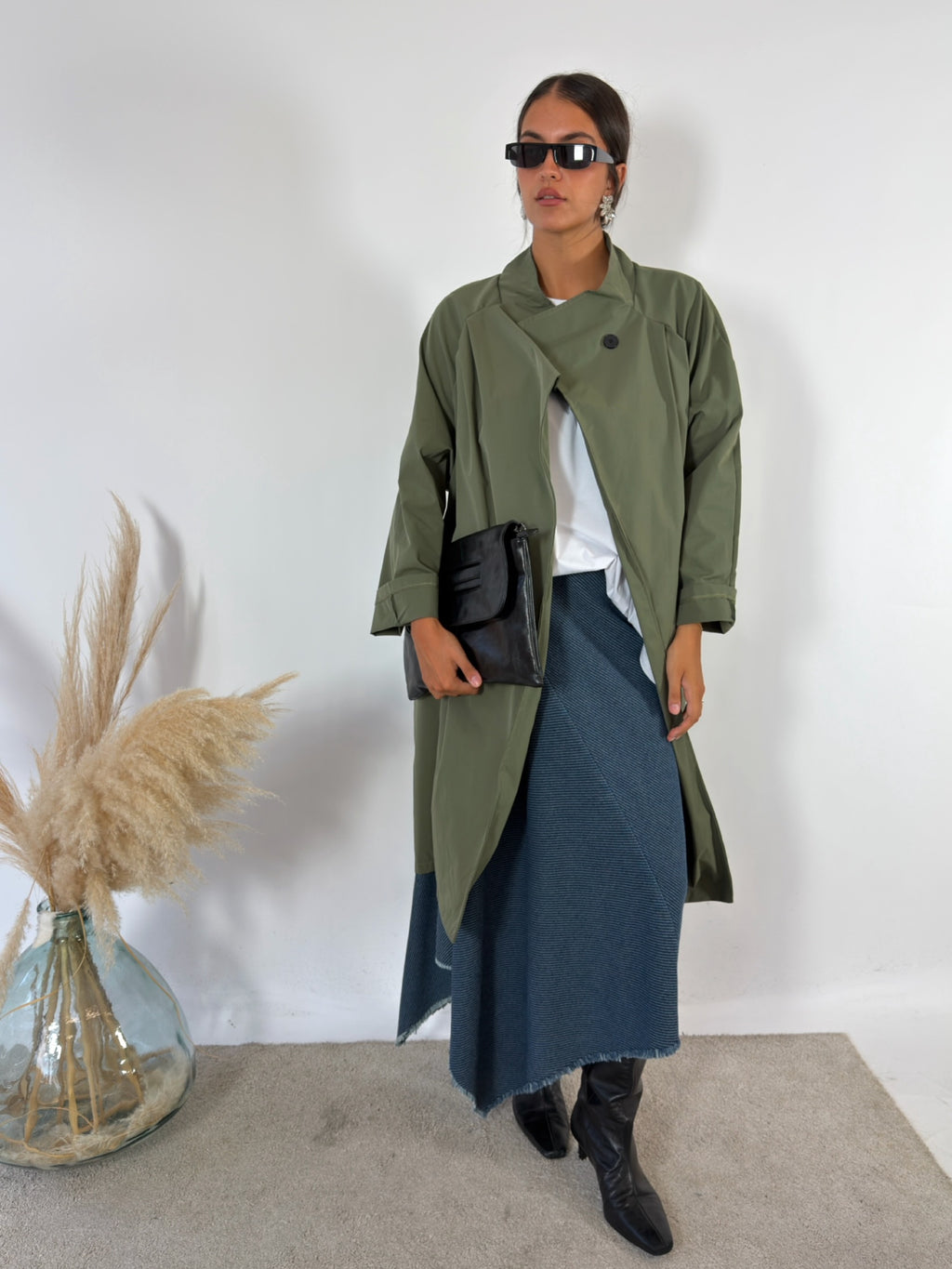 Trench Oversized Impermeabile Militare