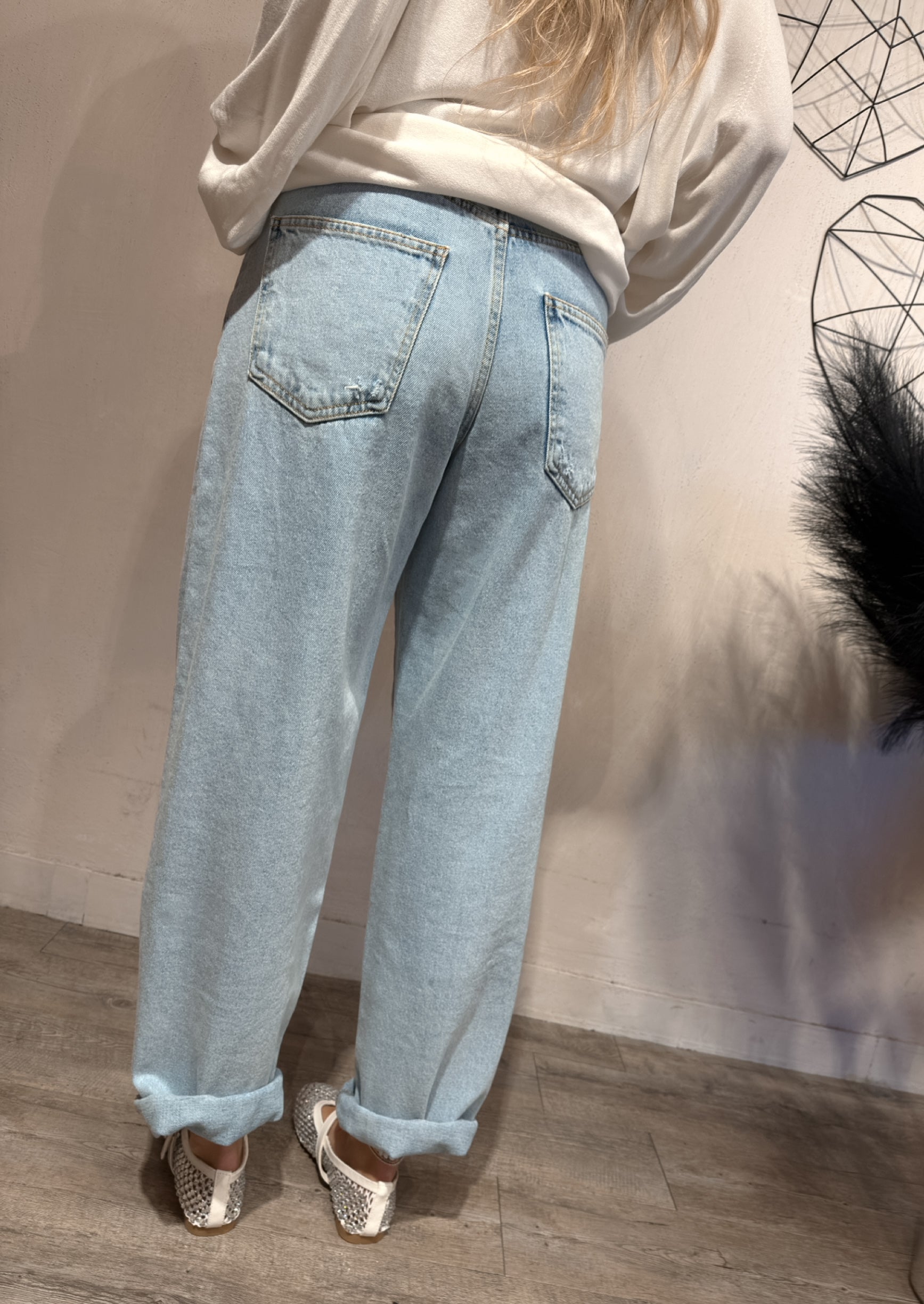 Jeans Boyfriend Rotture Kontatto