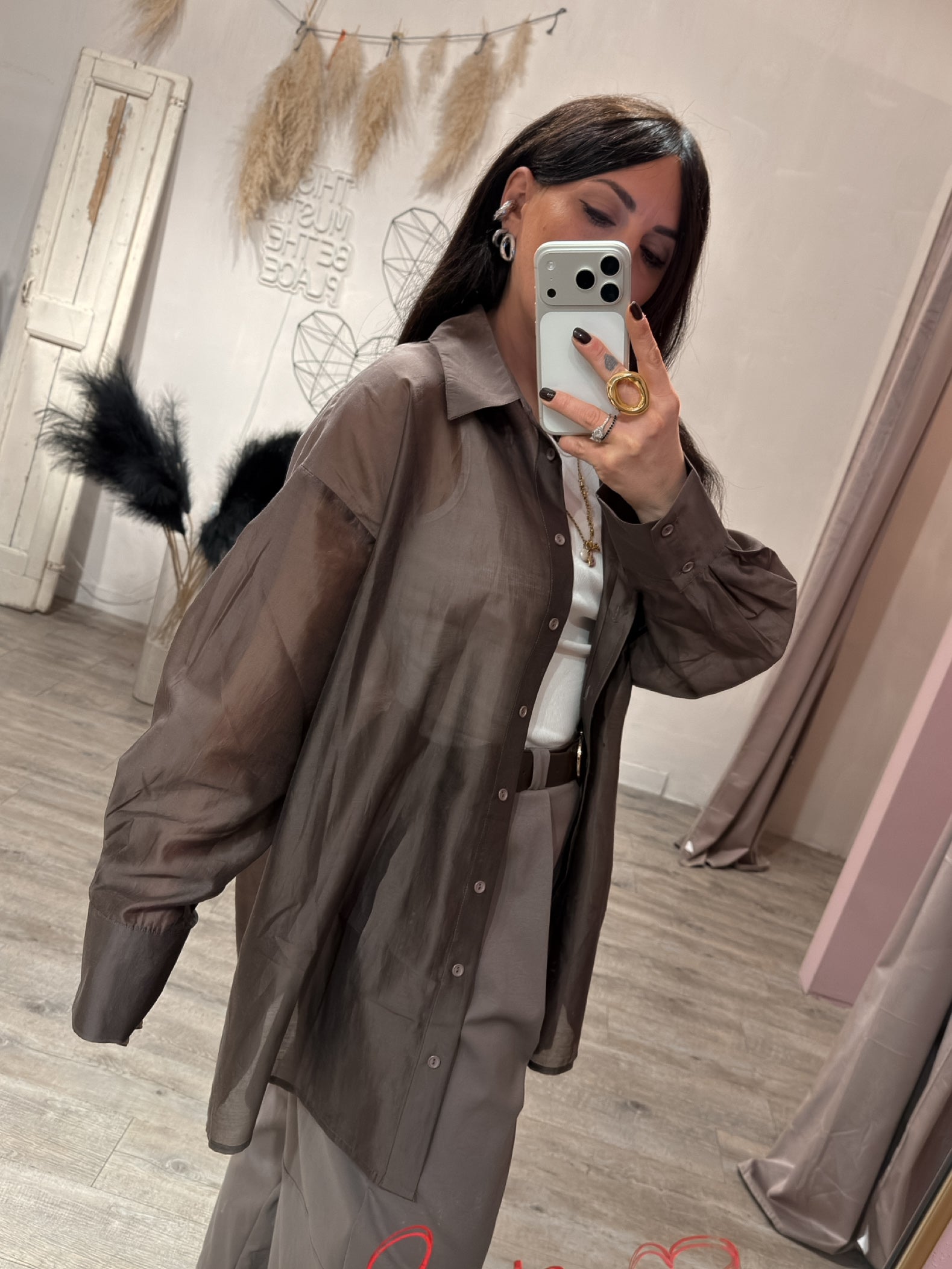 Maxi Camicia Mussola Moro Glamorous