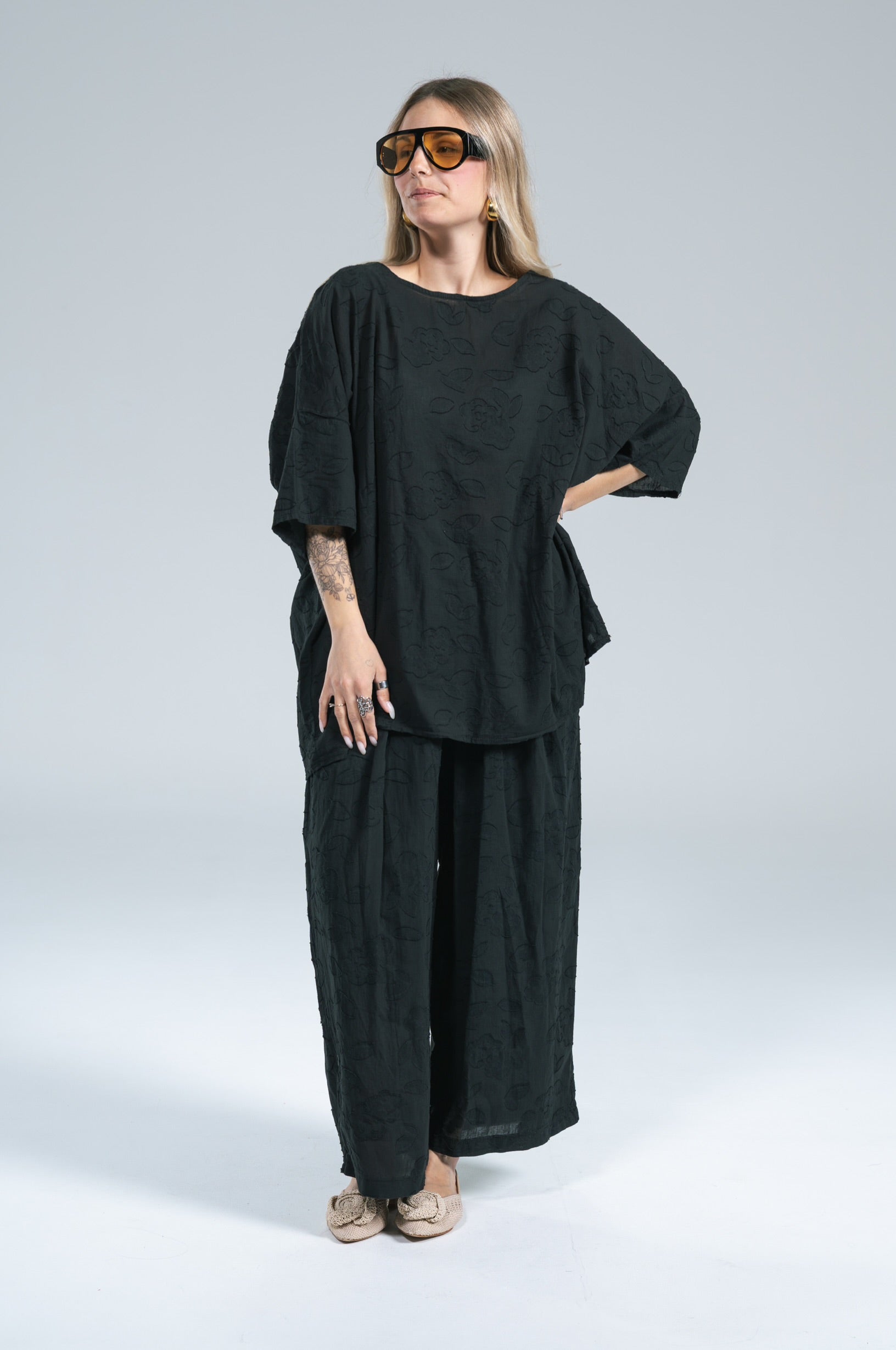 Blusa Miranda Ricamo Nero