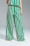Pantalone Riga Verde Cotton Compania Fantastica