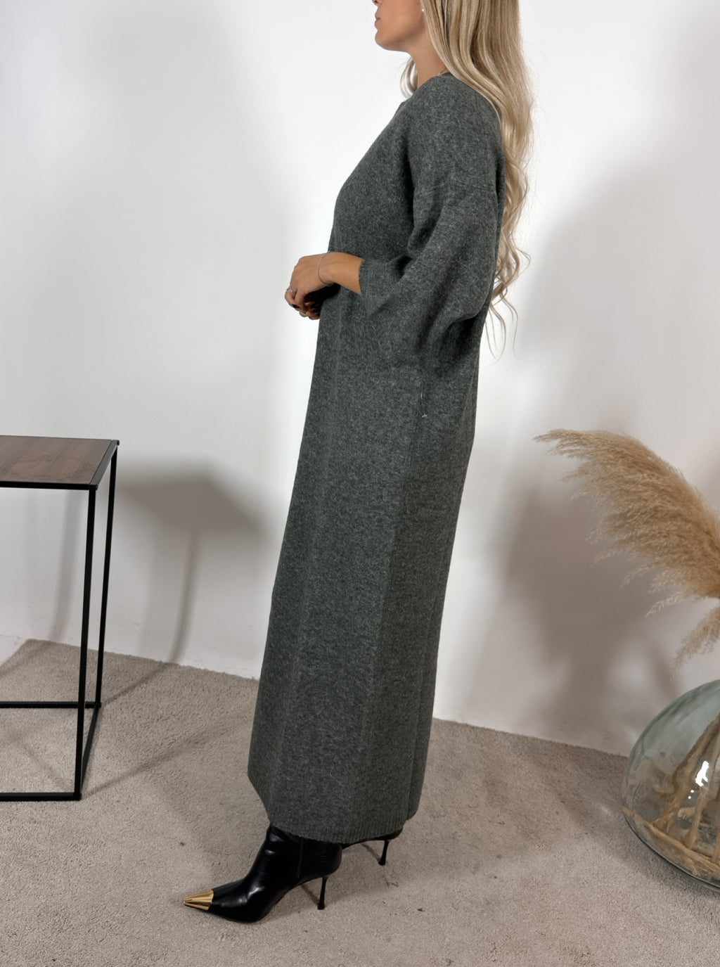 Maxi Abito Maglia Grigio Glamorous