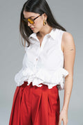 Camicia Smanicata Rouches Bianco YouDecide